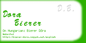 dora bierer business card
